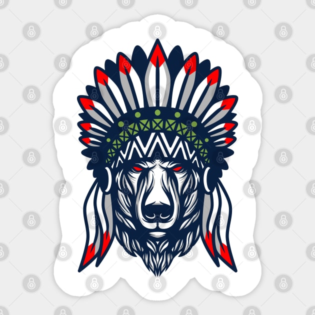 Wolf native american Sticker by Tuye Project